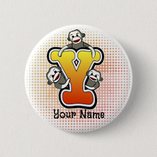 Monogram Y sokaap Ronde Button 5,7 Cm