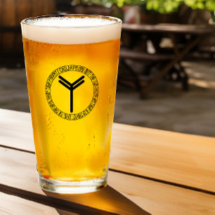 Monogram Y - Viking stijl - pint glas