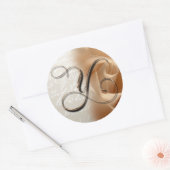 Monogram Y Wedding Envelope Seal Ronde Sticker (Envelop)