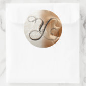 Monogram Y Wedding Envelope Seal Ronde Sticker (Tas)