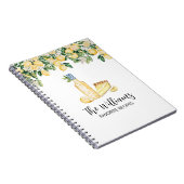 Monogram Yellow Lemon Tree Family Recept Journal Notitieboek (Rechterzijde)