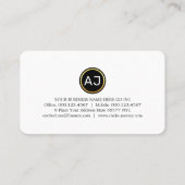 Monogram Your Name On Red Grunge Layer Visitekaartje (Achterkant)