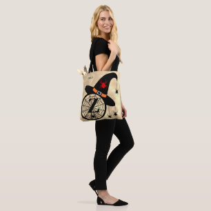 Monogram Z Cloud Sky Witch Spiders Name All-Over Tote Bag