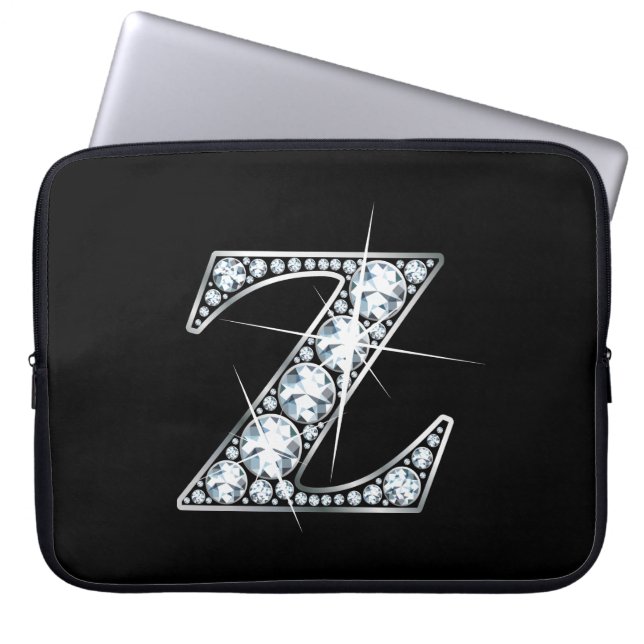 Monogram Z Faux-"Diamond" Laptop Sleeve (Voorkant)