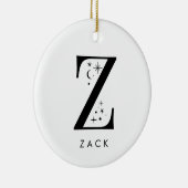 Monogram Z hemelse naam Keramisch Ornament (Rechts)