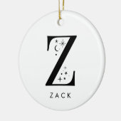 Monogram Z hemelse naam Keramisch Ornament (Links)