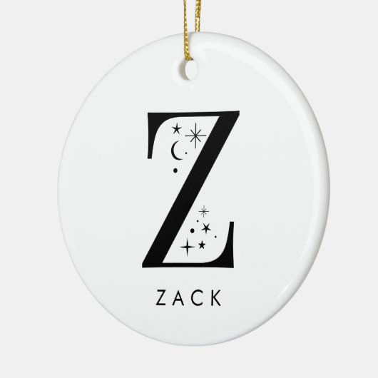 Monogram Z hemelse naam Keramisch Ornament (Links)