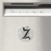 Monogram 'Z' in grijs - Magneet (Insitu (Vaatwasser))