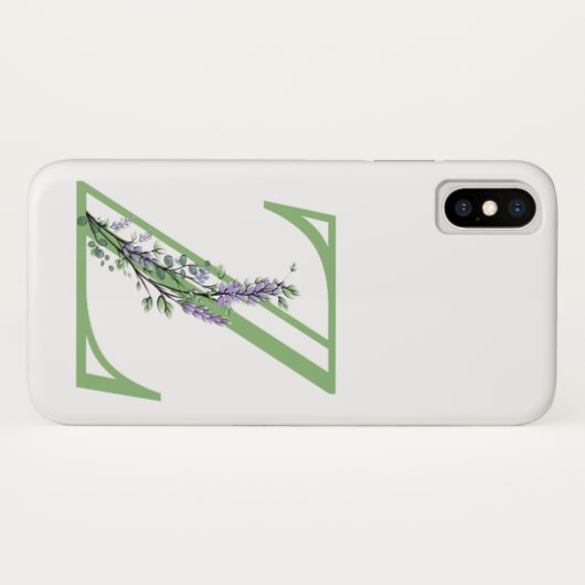 Monogram Z Lavender Eucalyptus Case-Mate iPhone Case (Achterkant (horizontaal))