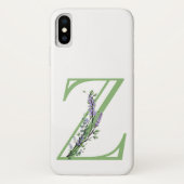 Monogram Z Lavender Eucalyptus Case-Mate iPhone Case (Achterkant)