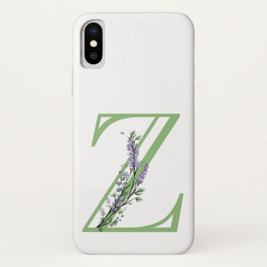 Monogram Z Lavender Eucalyptus Case-Mate iPhone Case (Achterkant)