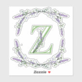 Monogram Z Lavender Eucalyptus Sticker (Vel)