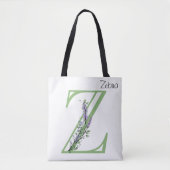 Monogram Z Lavender Eucalyptus Tote Bag (Voorkant)