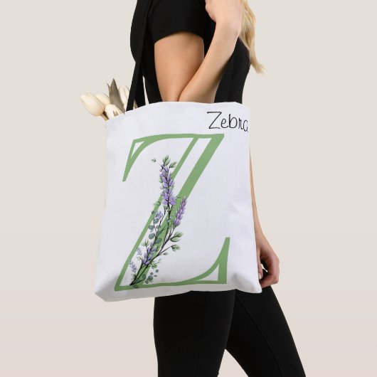 Monogram Z Lavender Eucalyptus Tote Bag (Dichtbij)