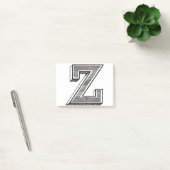 Monogram Z, Letter Z, Alphabet z, Zwart-wit Post-it® Notes (Kantoor)