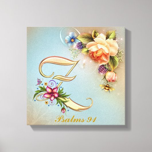 Monogram Z Premium - omgepakt Canvas (gloss) Afdruk (Voorkant)