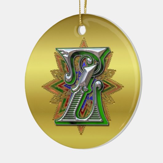 Monogram Z-versiering Keramisch Ornament (Links)