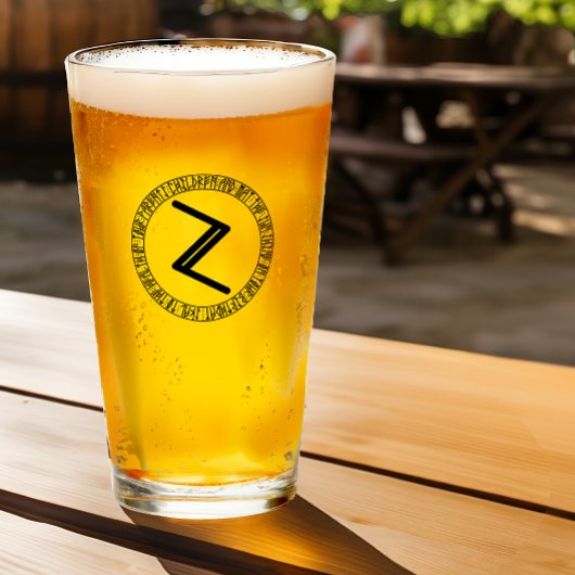 Monogram Z - Viking stijl - pint glas
