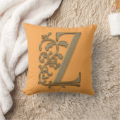 Monogram Z Zoete Meloen Kleur, Afstuderen Verjaard Kussen (Deken)