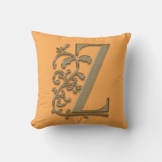 Monogram Z Zoete Meloen Kleur, Afstuderen Verjaard Kussen (Voorkant)