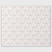 Monogram | Zacht roze Waterverf ventilatorpatroon Cadeaupapier (Vlak)