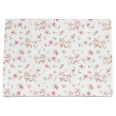 Monogram | Zacht roze Waterverf ventilatorpatroon Groot Cadeauzakje (Voorkant)