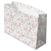 Monogram | Zacht roze Waterverf ventilatorpatroon Groot Cadeauzakje (Achterkant Gekanteld)