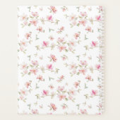 Monogram | Zacht roze Waterverf ventilatorpatroon Planner (Achterkant)