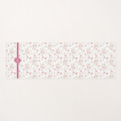 Monogram | Zacht roze Waterverf ventilatorpatroon Yogamat (Voorkant (horizontaal))
