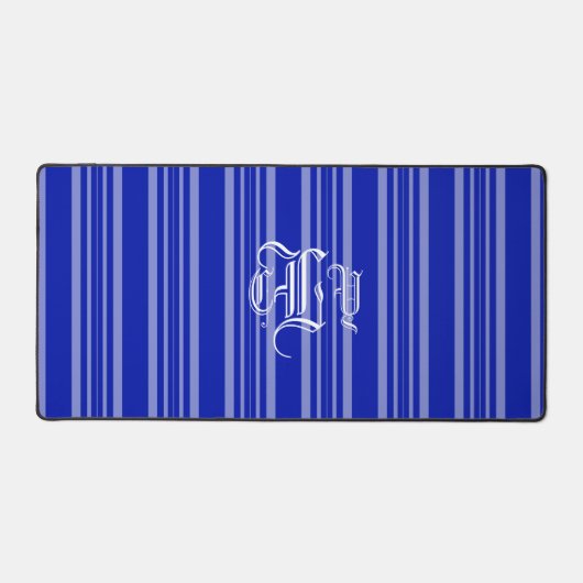 Monogram Zaffre Stripes White Bureaumat (Voorkant)