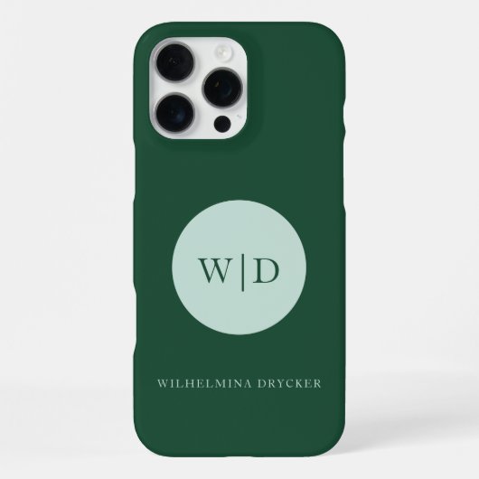 Monogram Zakelijk iPhone 15 Hoesje iPhone 16 Pro Max Hoesje (Achterkant)