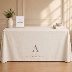 Monogram Zakelijk Linnen Tafelbanner Tafelkleed