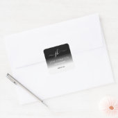 Monogram Zakelijk Logo Vierkant Sticker (Envelop)