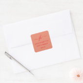 Monogram Zakelijk Logo Vierkante Sticker (Envelop)