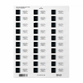 Monogram Zakelijk/Persoonlijk Streep Adreslabel Etiket (Full Sheet)