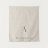 Monogram Zakelijke Linnen Tafel Runner Banner Wandkleed (Voorkant)