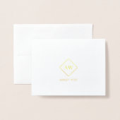 Monogram / Zakelijke Logo / Branding Goudfolie Kaa Folie Kaarten (Voorkant met envelop)