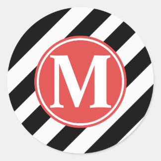 MONOGRAM ZAKELIJKE STICKER/VERZEGELING RONDE STICKER