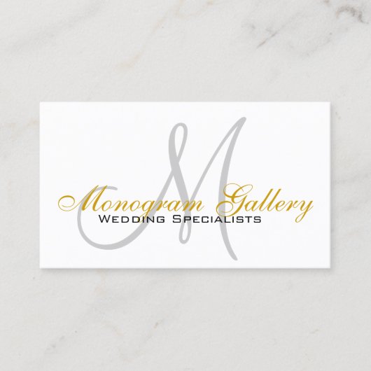 Monogram Zakelijke Visitekaartjes (Voorkant)