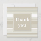 Monogram zandsteen strepen bedankkaart (Voorkant)