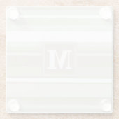 Monogram zandsteen strepen glazen onderzetter (Achterkant)