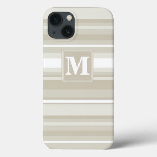 Monogram zandsteen strepen Hoesje-Mate iPhone case