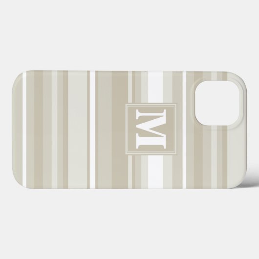 Monogram zandsteen strepen Hoesje-Mate iPhone case (Achterkant (horizontaal))