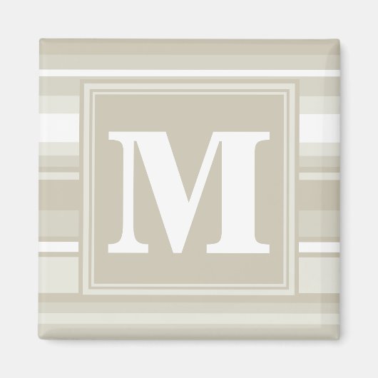 Monogram zandsteen strepen magneet (Voorkant)