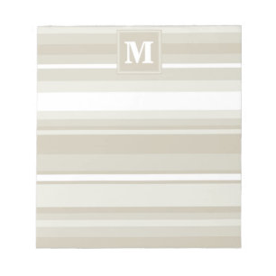 Monogram zandsteen strepen notitieblok