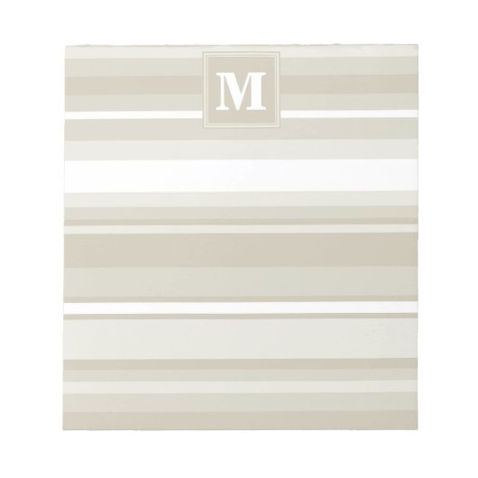 Monogram zandsteen strepen notitieblok (Voorkant)