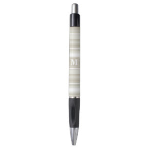 Monogram zandsteen strepen pen