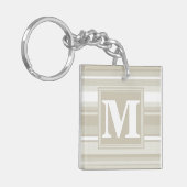 Monogram zandsteen strepen sleutelhanger (Voorkant Links)