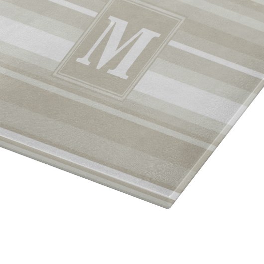 Monogram zandsteen strepen snijplank (Hoek)