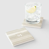 Monogram zandsteen strepen stenen onderzetter (Zijkant)